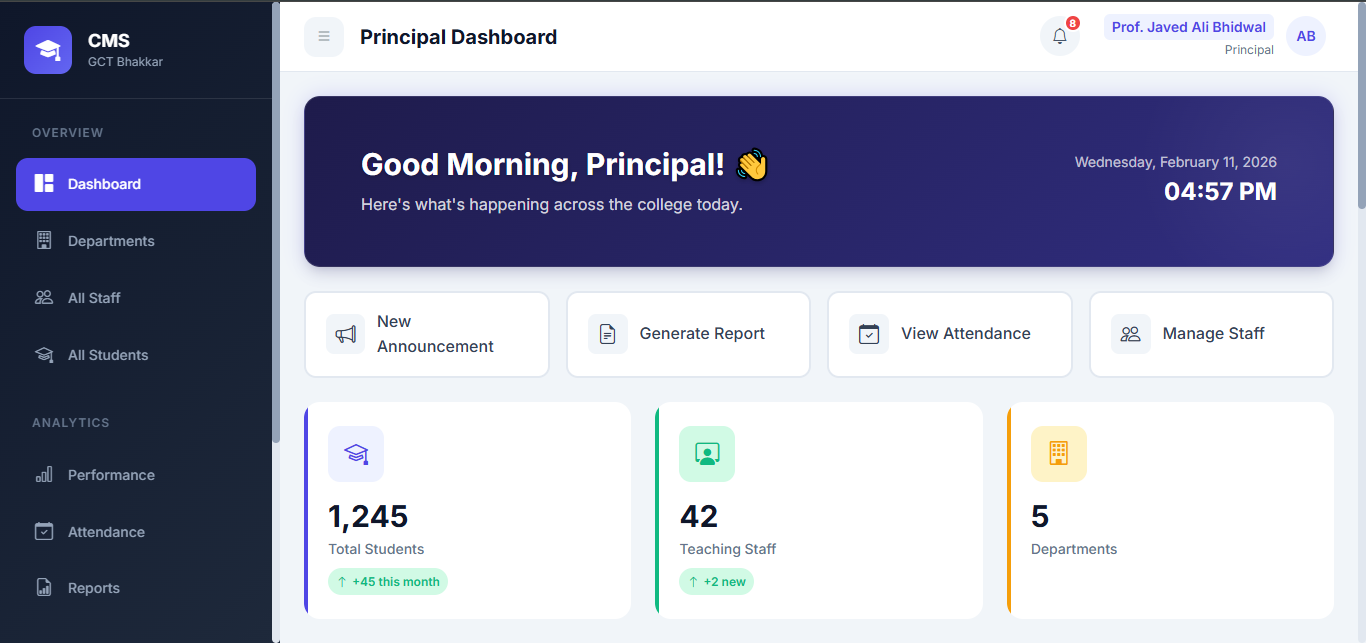 College Management System